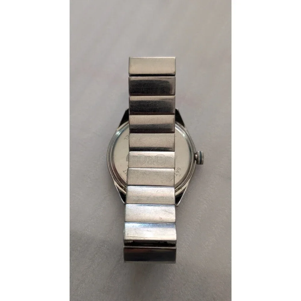 DOLCE & GABBANA DW0318 1187 Date Bangle Watch, White, Men's